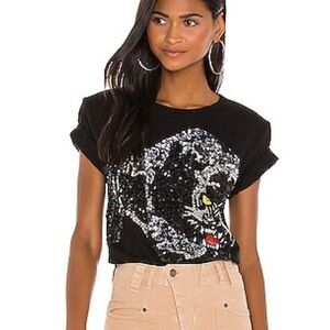 Retrofete Black Sequin Panther - Sz. L